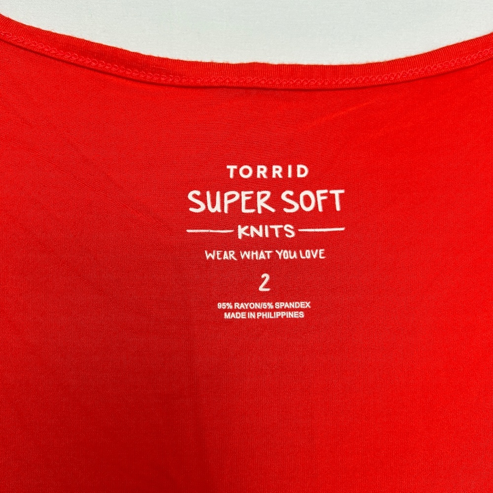 Torrid‎ Orange Super Soft Short Sleeve Shirt - Picture 2 of 6